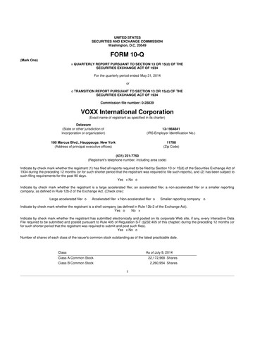 Thumbnail Voxx International
 10-Q Quarterly Report FY2015 