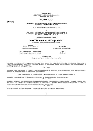 Thumbnail Voxx International
 10-Q Quarterly Report FY2017 