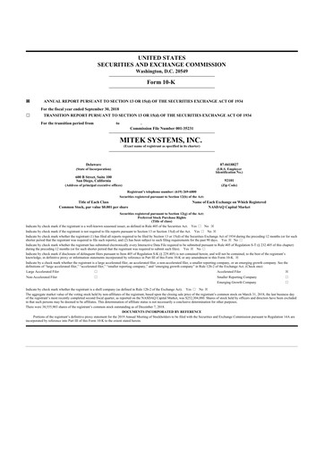 Thumbnail Mitek Systems
 10-K Annual Report 2018