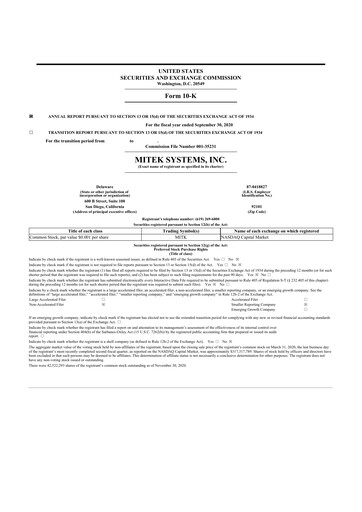 Thumbnail Mitek Systems
 10-K Annual Report 2020