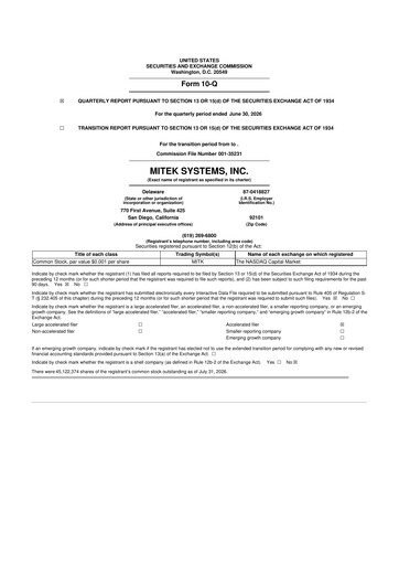 Thumbnail Mitek Systems
 10-Q Quarterly Report FY2026 