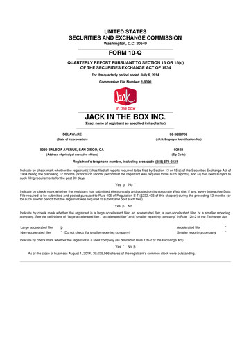 Vorschaubild Jack in the Box
 10-Q Quartalsbericht 2014 
