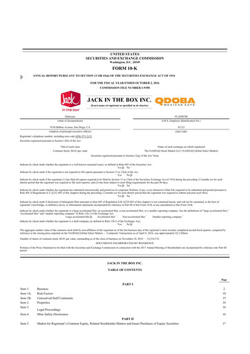 Thumbnail Jack in the Box
 10-K Annual Report 2016