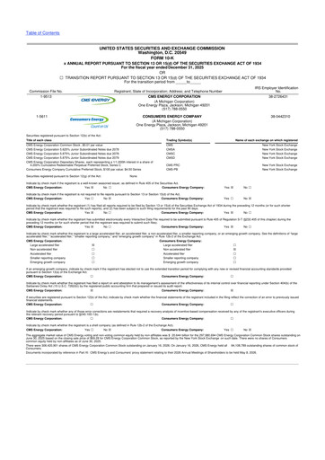 Thumbnail CMS Energy
 10-K Annual Report 2025
