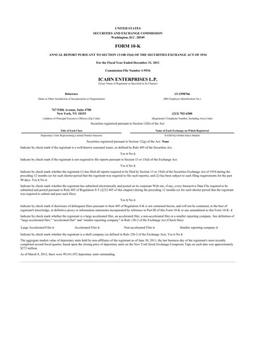 Thumbnail Icahn Enterprises
 10-K Annual Report 2011