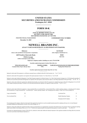 Thumbnail Newell Brands
 10-K Annual Report 2023