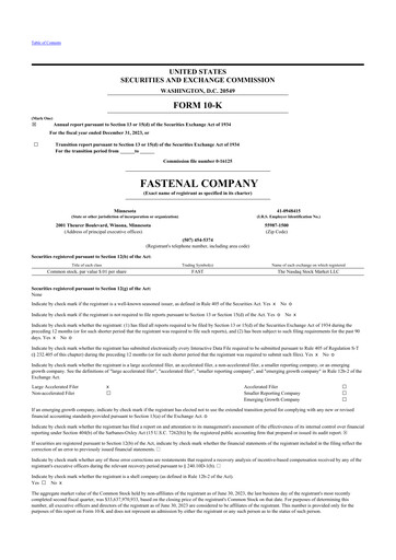 Thumbnail Fastenal 10-K Annual Report 2023