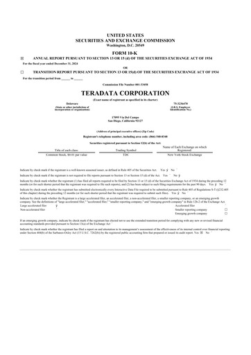 Miniature Teradata 10-K Rapport annuel 2024