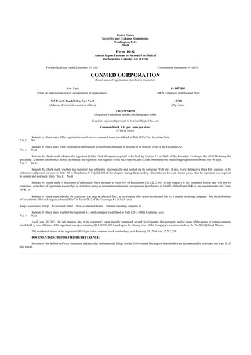 Thumbnail CONMED 10-K Annual Report 2015