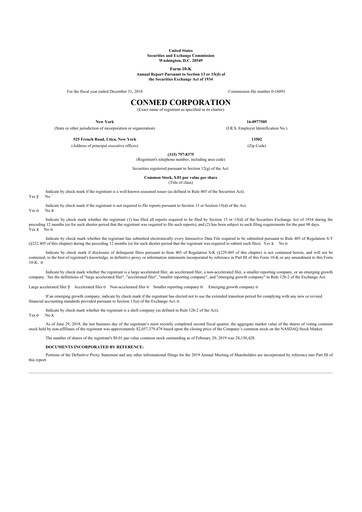 Thumbnail CONMED 10-K Annual Report 2018