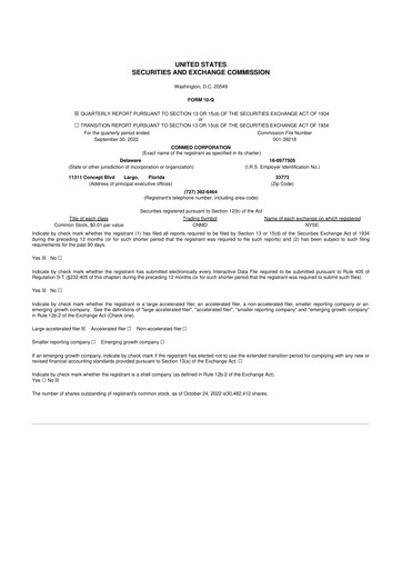 Thumbnail CONMED 10-Q Quarterly Report FY2022 