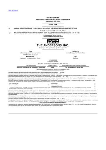 Vorschaubild The Andersons, Inc. 10-K Jahresbericht 2023