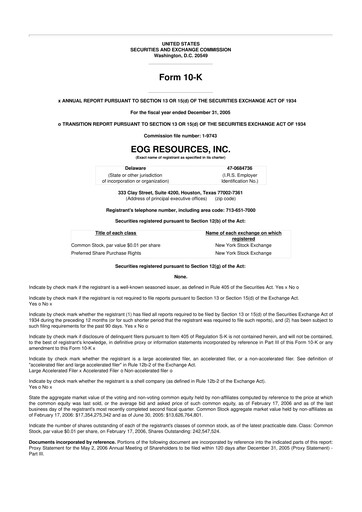 Thumbnail EOG Resources 10-K Annual Report 