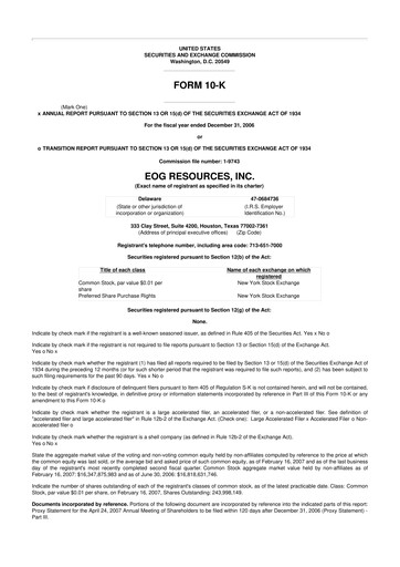 Thumbnail EOG Resources 10-K Annual Report 
