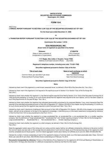 Thumbnail EOG Resources 10-K Annual Report 