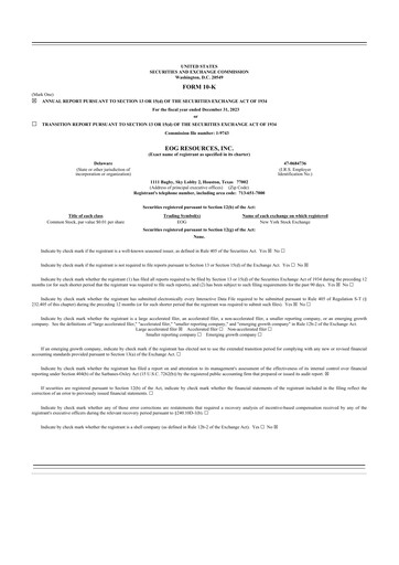 Thumbnail EOG Resources 10-K Annual Report 2023