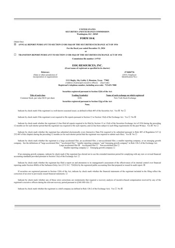 Thumbnail EOG Resources 10-K Annual Report 2024