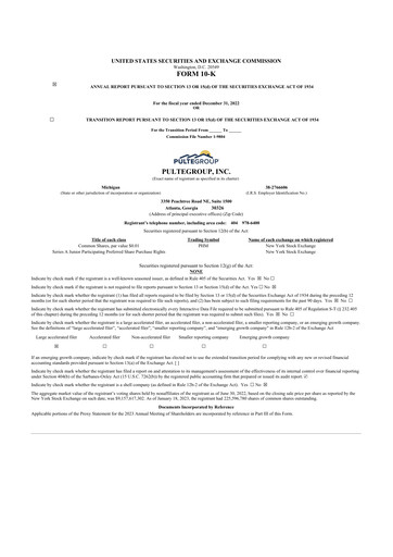 Thumbnail PulteGroup 10-K Annual Report 2022