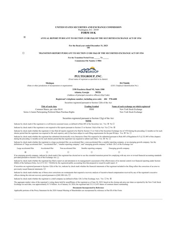 Thumbnail PulteGroup 10-K Annual Report 2023