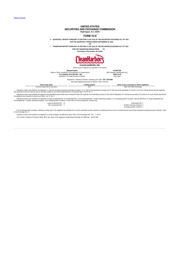 Thumbnail Clean Harbors
 10-Q Quarterly Report FY2025 