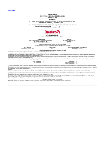 Thumbnail Clean Harbors
 10-K Annual Report 2025