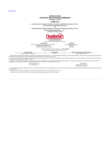 Thumbnail Clean Harbors
 10-Q Quarterly Report FY2026 