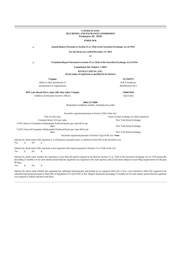 Thumbnail Dynex Capital 10-K Annual Report 2013