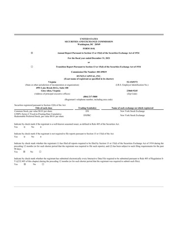 Thumbnail Dynex Capital 10-K Annual Report 2021