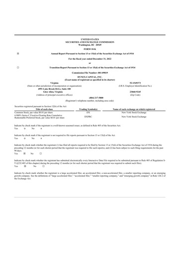 Thumbnail Dynex Capital 10-K Annual Report 2022