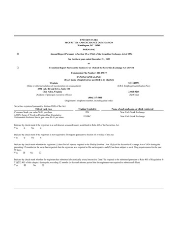 Thumbnail Dynex Capital 10-K Annual Report 2023