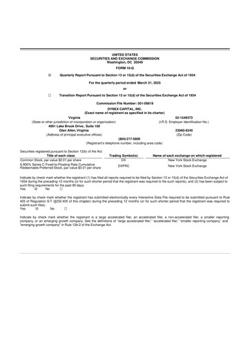 Thumbnail Dynex Capital 10-Q Quarterly Report FY2025 