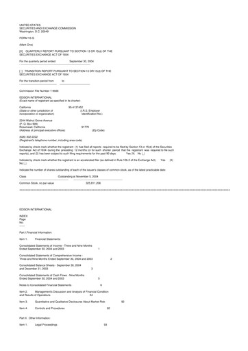 Thumbnail Edison International
 10-Q Quarterly Report FY 