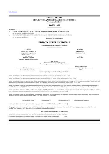 Thumbnail Edison International
 10-K Annual Report 2011