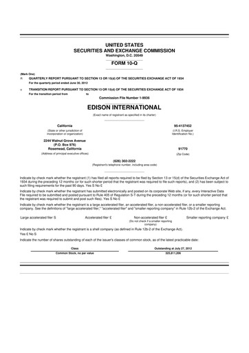 Thumbnail Edison International
 10-Q Quarterly Report FY2012 