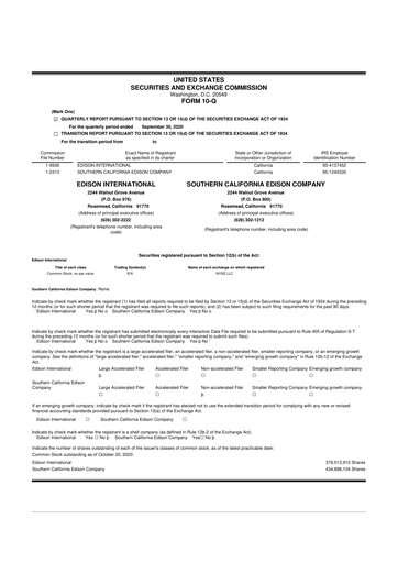Thumbnail Edison International
 10-Q Quarterly Report FY2020 
