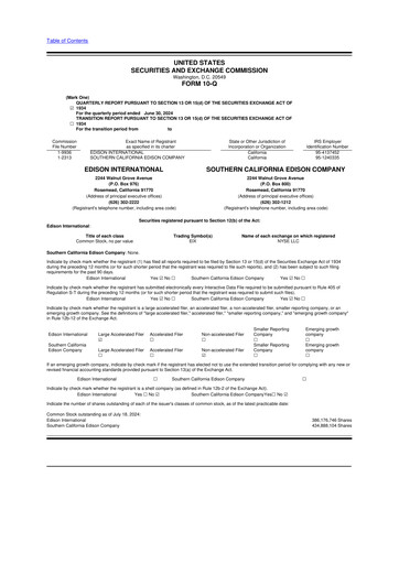 Thumbnail Edison International
 10-Q Quarterly Report FY 