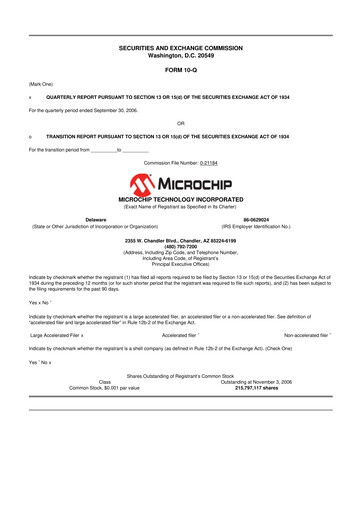Vorschaubild Microchip Technology 10-Q Quartalsbericht  