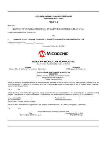 Vorschaubild Microchip Technology 10-Q Quartalsbericht  