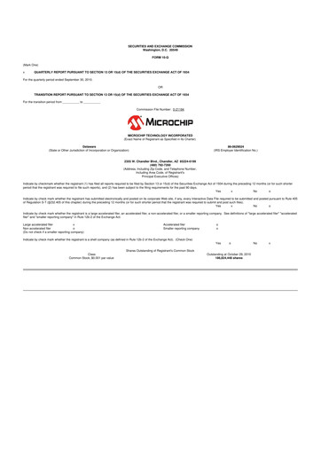 Vorschaubild Microchip Technology 10-Q Quartalsbericht 2011 