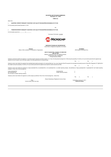 Vorschaubild Microchip Technology 10-Q Quartalsbericht 2011 