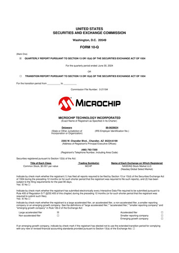 Vorschaubild Microchip Technology 10-Q Quartalsbericht 2025 