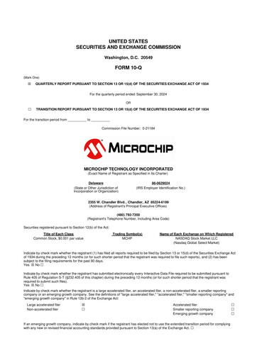 Vorschaubild Microchip Technology 10-Q Quartalsbericht 2025 