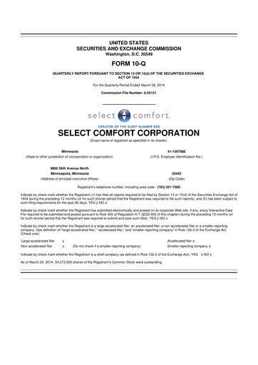 Thumbnail Sleep Number 10-Q Quarterly Report FY2014 