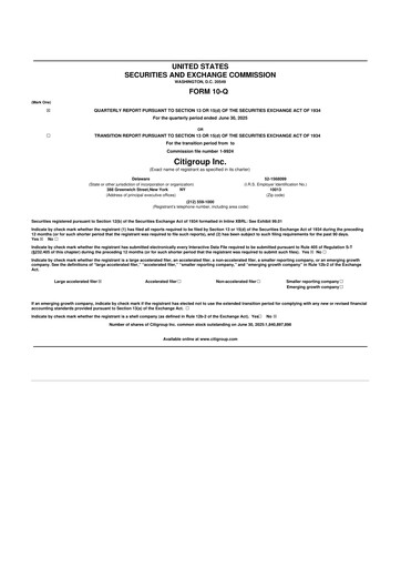 Thumbnail Citigroup 10-Q Quarterly Report FY2025 