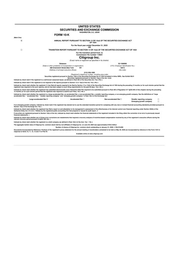 Thumbnail Citigroup 10-K Annual Report 2025