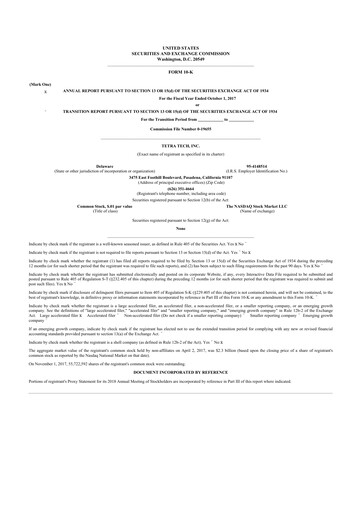 Thumbnail Tetra Tech
 10-K Annual Report 2017