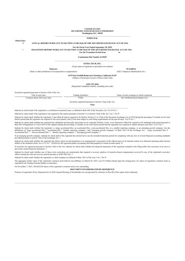 Thumbnail Tetra Tech
 10-K Annual Report 2025