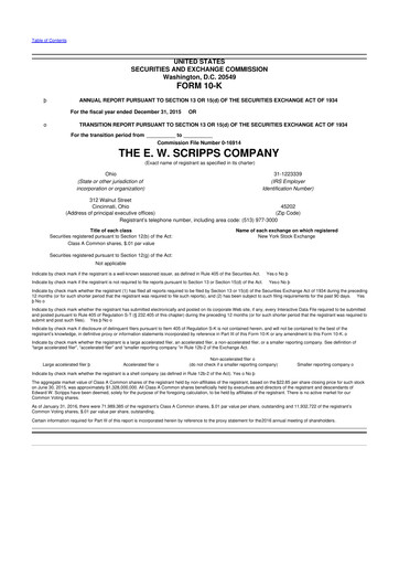 Thumbnail E. W. Scripps Company
 10-K Annual Report 2015