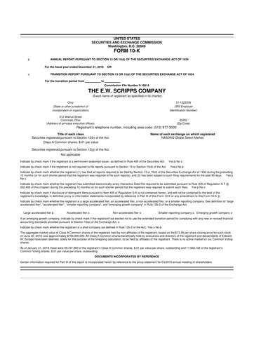 Thumbnail E. W. Scripps Company
 10-K Annual Report 2018