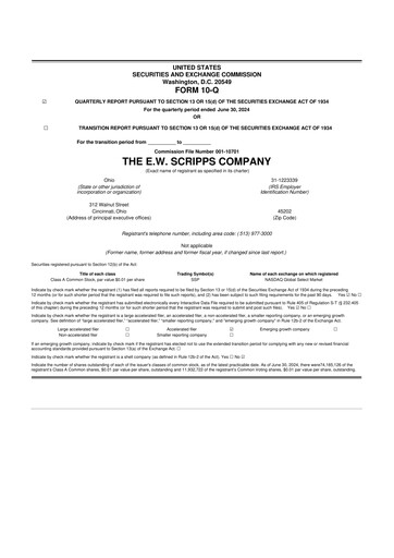 Thumbnail E. W. Scripps Company
 10-Q Quarterly Report FY2024 
